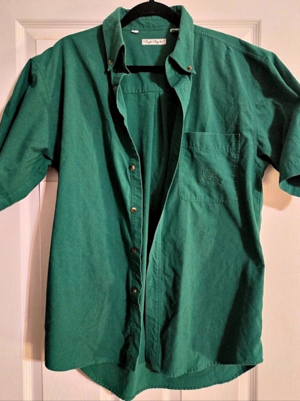 Bugle Boy Men's Green Short Sleeve Shirt Size Large